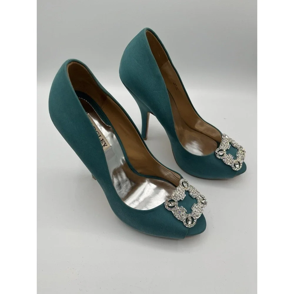 Bagley Mischka Jade Jeweled High‎ Heeled Shoes